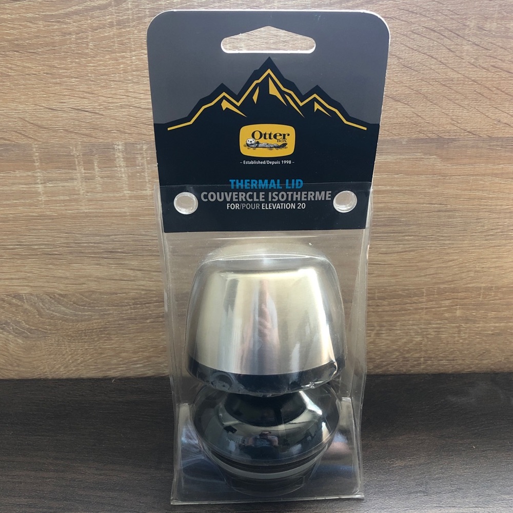 OtterBox Thermal Lid for Elevation 20 Tumblers-Black/Stainless Steel (Silver)